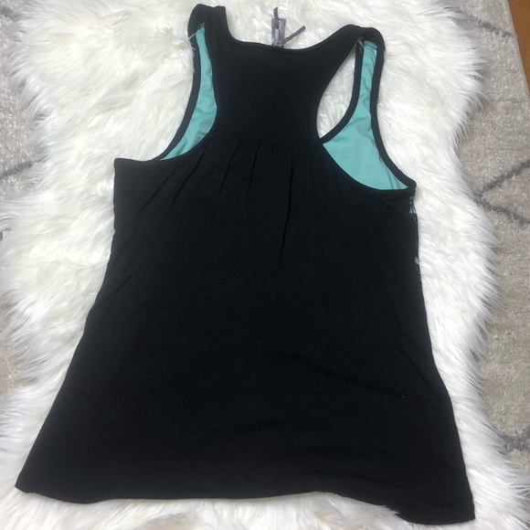 Vanity Mint Green Black Lace Tank Top - Picture 7 of 15